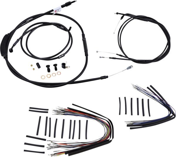 Complete Black Vinyl Handlebar Cable/Line Kit for Ape Hanger Handlebars - Image 2