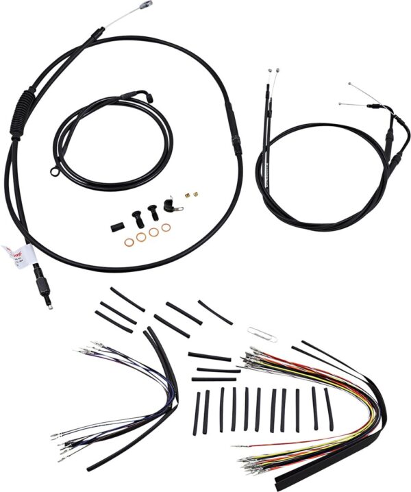 Complete Black Vinyl Handlebar Cable/Line Kit for Ape Hanger Handlebars - Image 2