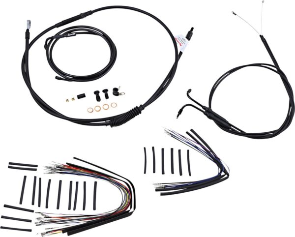 Complete Black Vinyl Handlebar Cable/Line Kit for Ape Hanger Handlebars - Image 2