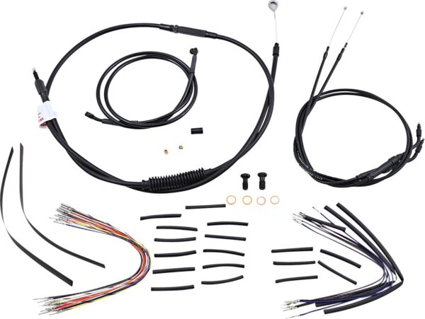 Complete Black Vinyl Handlebar Cable/Line Kit for Ape Hanger Handlebars - Image 2
