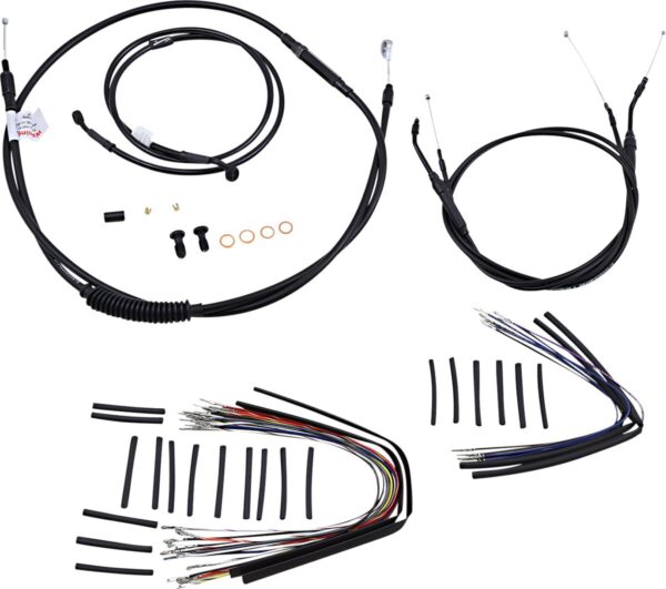 Complete Black Vinyl Handlebar Cable/Line Kit for Ape Hanger Handlebars - Image 2