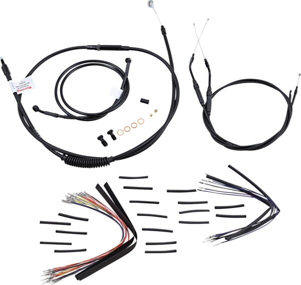 Complete Black Vinyl Handlebar Cable/Line Kit for Ape Hanger Handlebars - Image 2