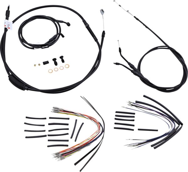 Complete Black Vinyl Handlebar Cable/Line Kit for Ape Hanger Handlebars - Image 2