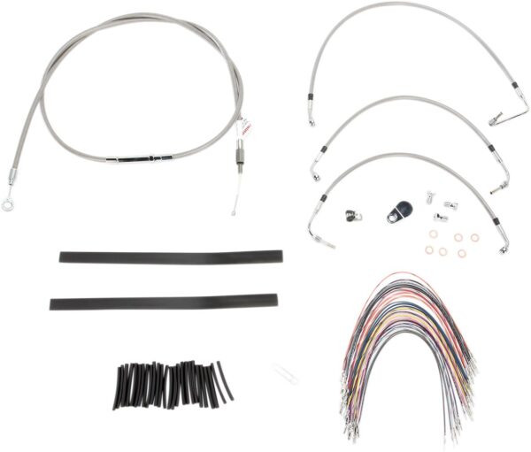 Complete Stainless Braided Handlebar Cable/Brake Line Kit - Image 2
