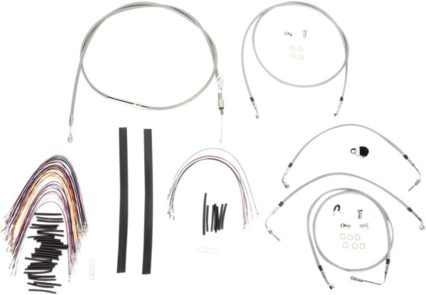 Complete Stainless Braided Handlebar Cable/Brake Line Kit - Image 2