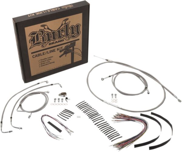 Complete Stainless Braided Handlebar Cable/Brake Line Kit - Image 2