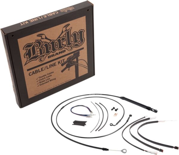 Complete Black Vinyl Handlebar Cable/Line Kit for Ape Hanger Handlebars - Image 2