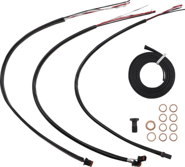 Complete Midnight Braided Handlebar Cable/Brake Line Kit - Image 2