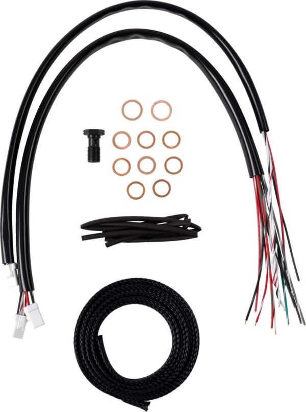 Complete Midnight Braided Handlebar Cable/Brake Line Kit - Image 2