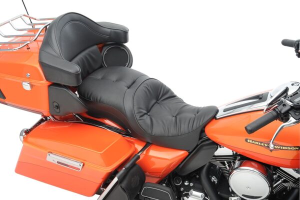 Backrest Compatible 2-Up Leather Touring Seat - Image 3