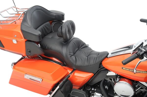 Backrest Compatible 2-Up Leather Touring Seat - Image 3