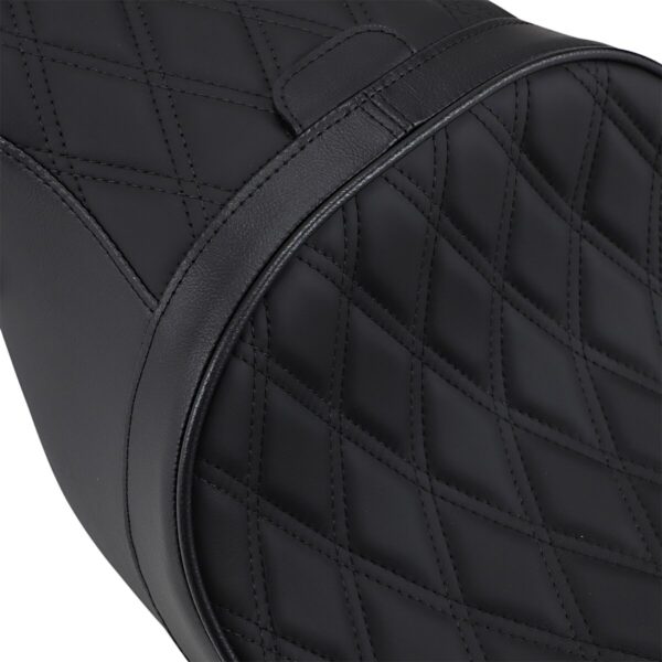 Forward Positioned 2-Up Low Profile Touring Leather Seat - Image 2
