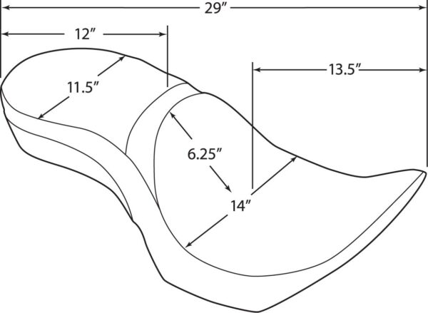Ez Glide II™ Backrest Compatible Low-Profile Leather Touring Seat - Image 3