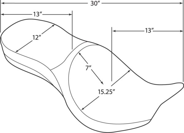 Ez Glide II™ Backrest Compatible Low-Profile Leather Touring Seat - Image 4
