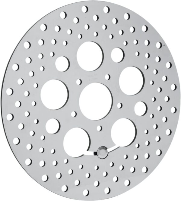 Polished Stainless Steel Drilled Brake Rotor - Image 2