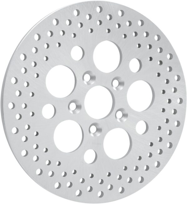 Polished Stainless Steel Drilled Brake Rotor - Image 2
