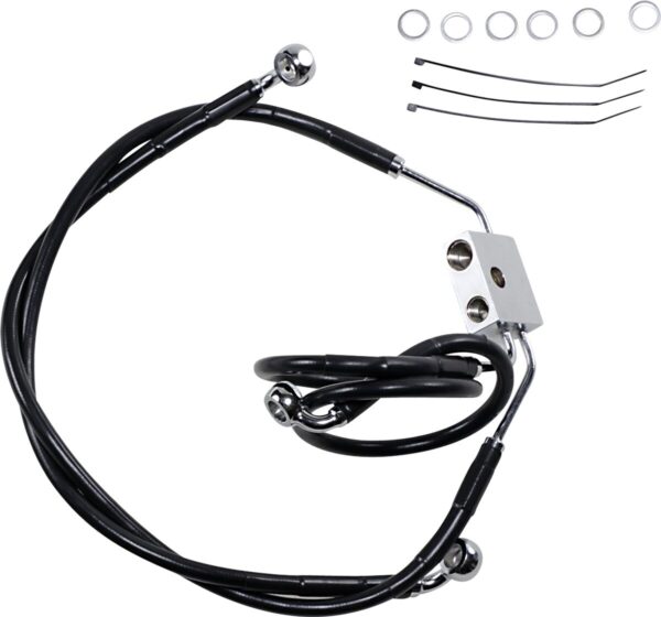 Extended Length Black Vinyl Brake Line Kit - Image 2