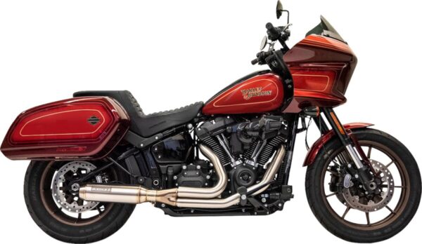 2-into-1 Stainless Exhaust System with 4" Super Bike Muffler - Image 3