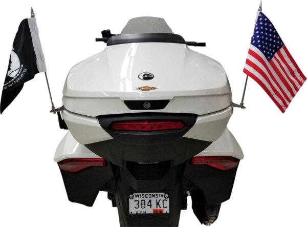 Trunk-Mounted Double Flag Holder Kit - Image 2