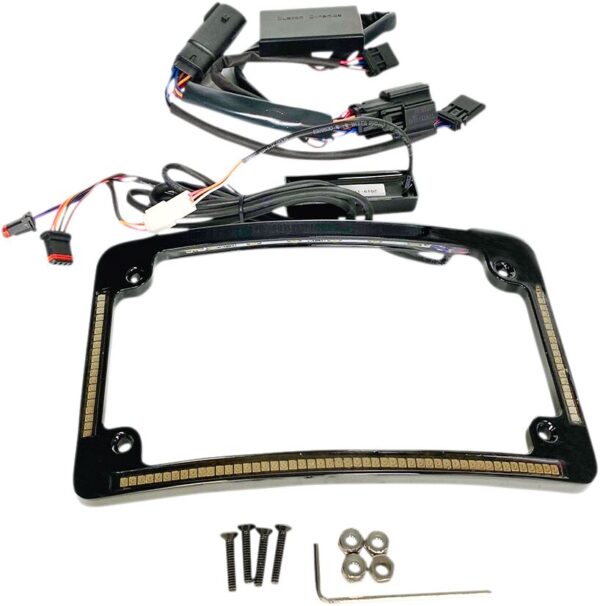 Plug & Play Run/Brake/Turn LED Radius License Plate Frame - Image 2