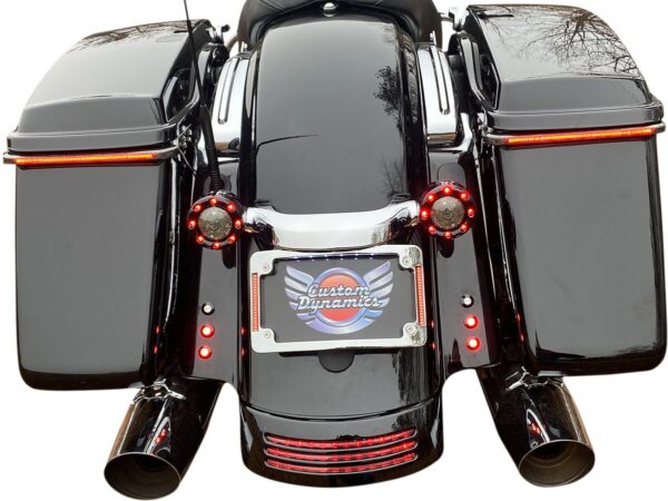 Plug & Play Run/Brake/Turn LED Radius License Plate Frame - Image 2