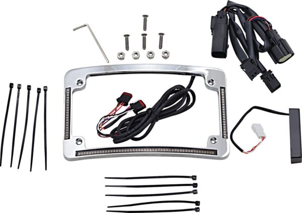 Plug & Play Run/Brake/Turn LED Radius License Plate Frame - Image 3
