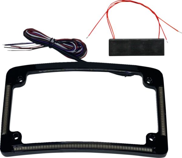 Radius License Plate Frame with Auxiliary Red LEDs and Tag Illumination - Image 2