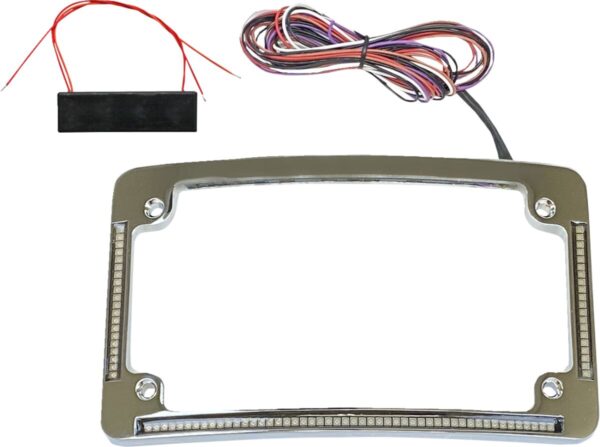 Radius License Plate Frame with Auxiliary Red LEDs and Tag Illumination - Image 2