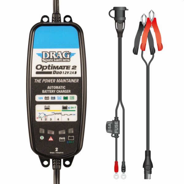 Drag  Specialties OPTIMATE 2 DUO EU Battery Charger - Image 3