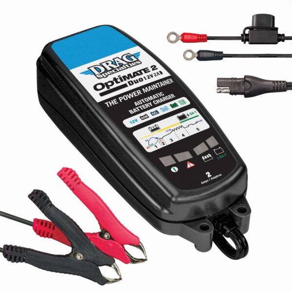 Drag  Specialties OPTIMATE 2 DUO EU Battery Charger - Image 4
